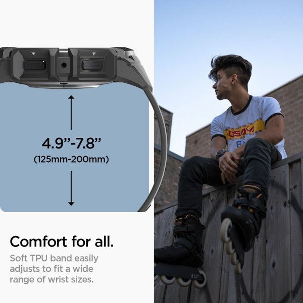 Spigen Samsung Galaxy Watch 6 40mm Deksel Armbånd Rugged Armor Pro Svart