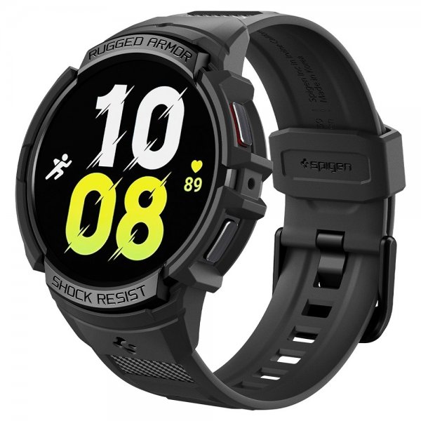 Spigen Samsung Galaxy Watch 6 44mm Deksel Armbånd Rugged Armor Pro Svart
