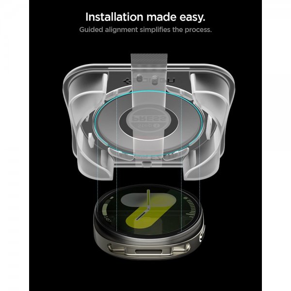 Spigen Samsung Galaxy Watch 8 40mm Skjermbeskytter GLAS.tR EZ Fit 2-pakning