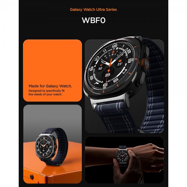 Spigen Samsung Galaxy Watch Ultra 47mm Armbånd WBF0 Svart