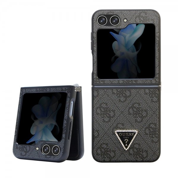 Guess Samsung Galaxy Z Flip 5 Deksel 4G Metal Triangle Strass Svart
