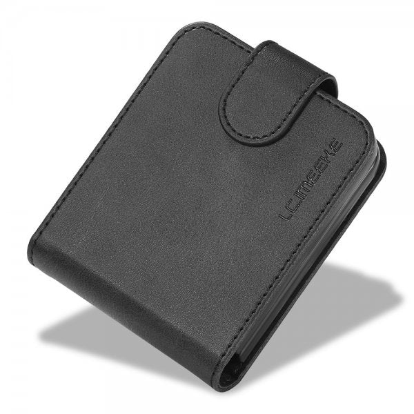 Lc.Imeeke Samsung Galaxy Z Flip 6/Flip 7 FE Etui med Kortlomme stativfunksjon Svart
