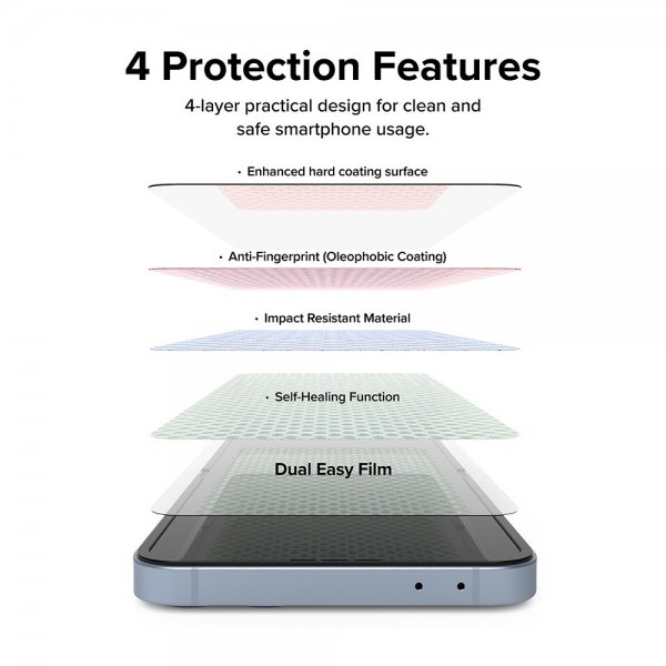 Ringke Samsung Galaxy Z Flip 6/Flip 7 FE Skjermbeskytter Dual Easy Film 2-pakning
