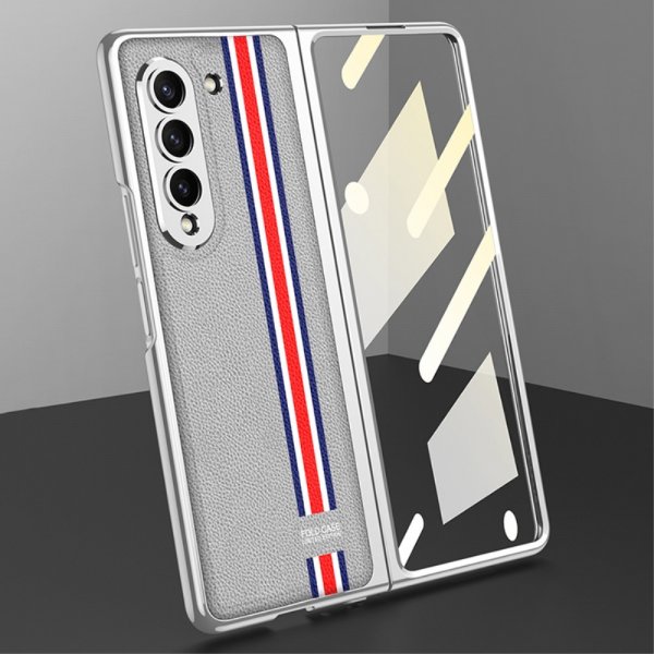 GKK Samsung Galaxy Z Fold 5 Deksel Stripe Grå