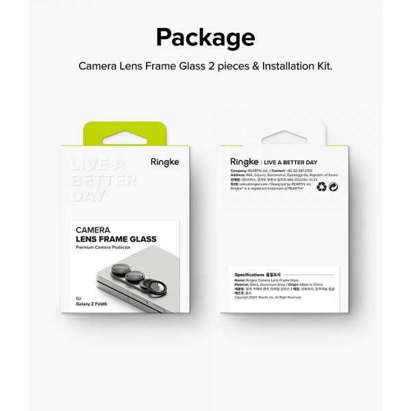 Ringke Samsung Galaxy Z Fold 6 Kamerabeskytter Camera Lens Frame 2-pakning