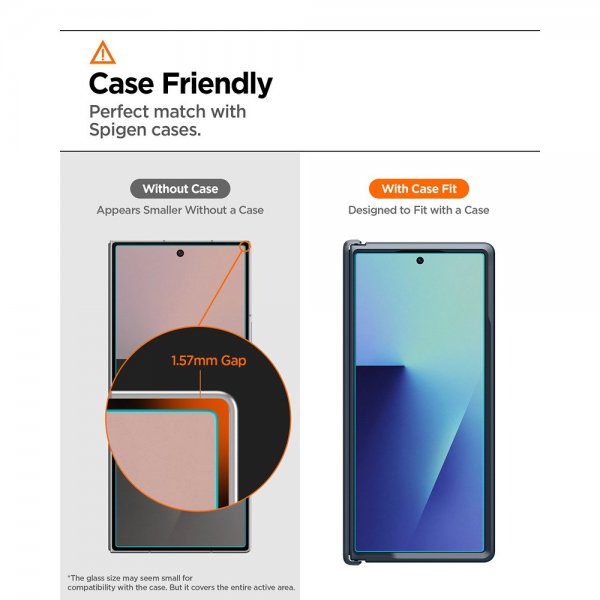 Spigen Samsung Galaxy Z Fold 7 Skjermbeskytter GLAS.tR EZ Fit Pro 2-pakning