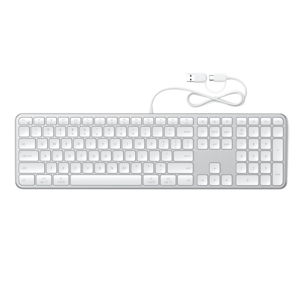 Satechi kablet Tastatur Slim LX3 USB-C/USB-A Sølv