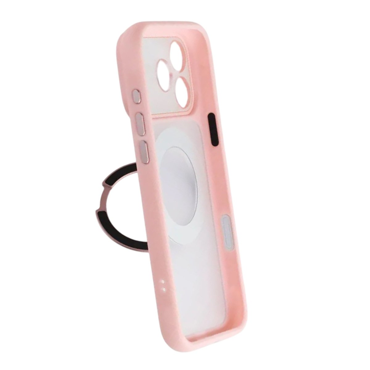 iPhone 17 Pro Max Deksel med roterbart stativ MagSafe Rosa
