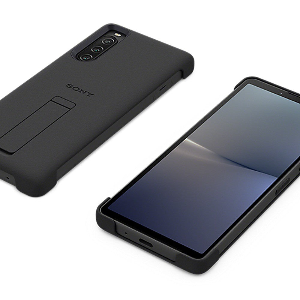 Sony Original Sony Xperia 10 V Deksel Style Cover with Stand Svart