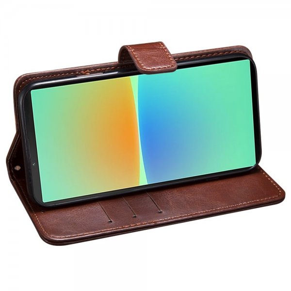 Sony Xperia 1 V Etui Skinntekstur Magenta