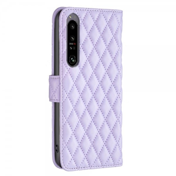 Sony Xperia 1 VI Etui Rombemønster Lilla