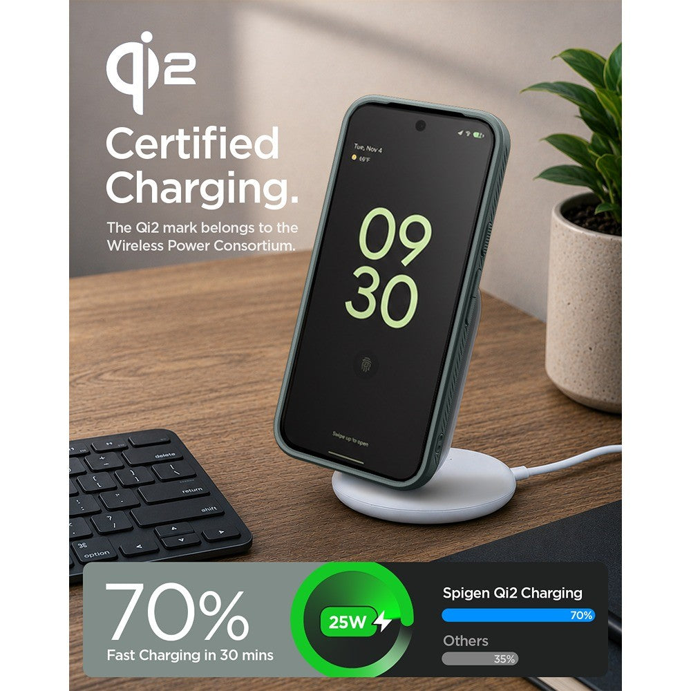 Spigen Google Pixel 11 Pro Skal Liquid Air MagFit Abyss Green