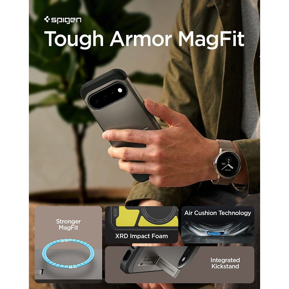 Spigen Google Pixel 11 Skal Tough Armor MagFit Gunmetal