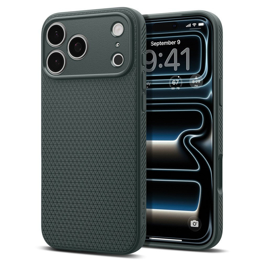 Spigen iPhone 17 Pro/iPhone 18 Pro Deksel Liquid Air Abyss Green