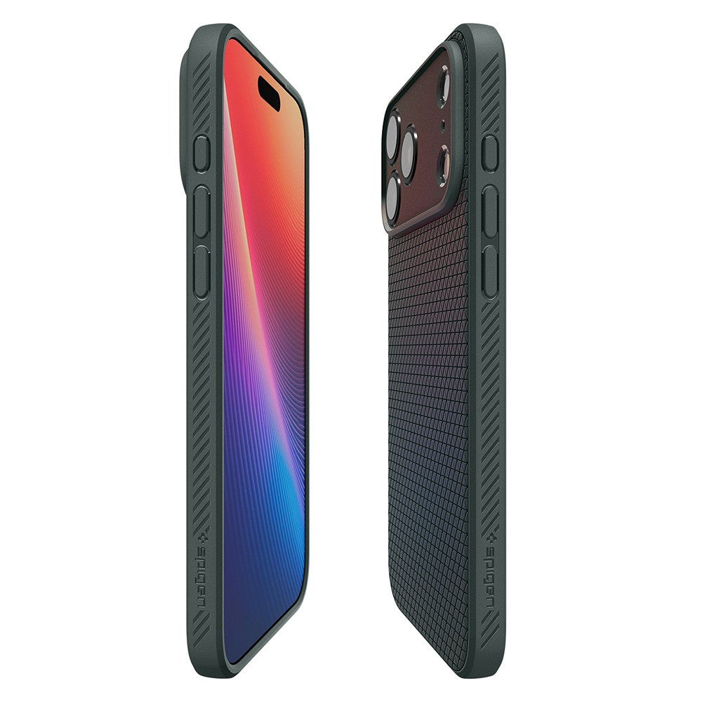 Spigen iPhone 17 Pro/iPhone 18 Pro Deksel Liquid Air Abyss Green