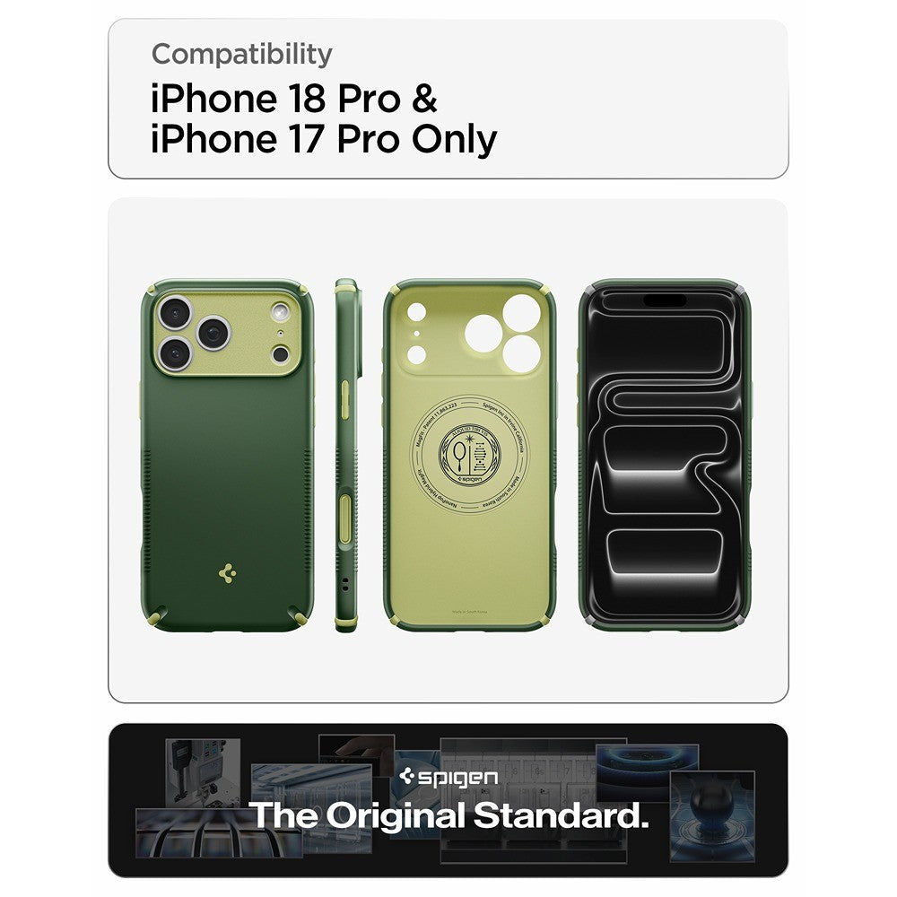 Spigen iPhone 17 Pro/iPhone 18 Pro Deksel Nano Pop Hybrid MagFit Avo Green