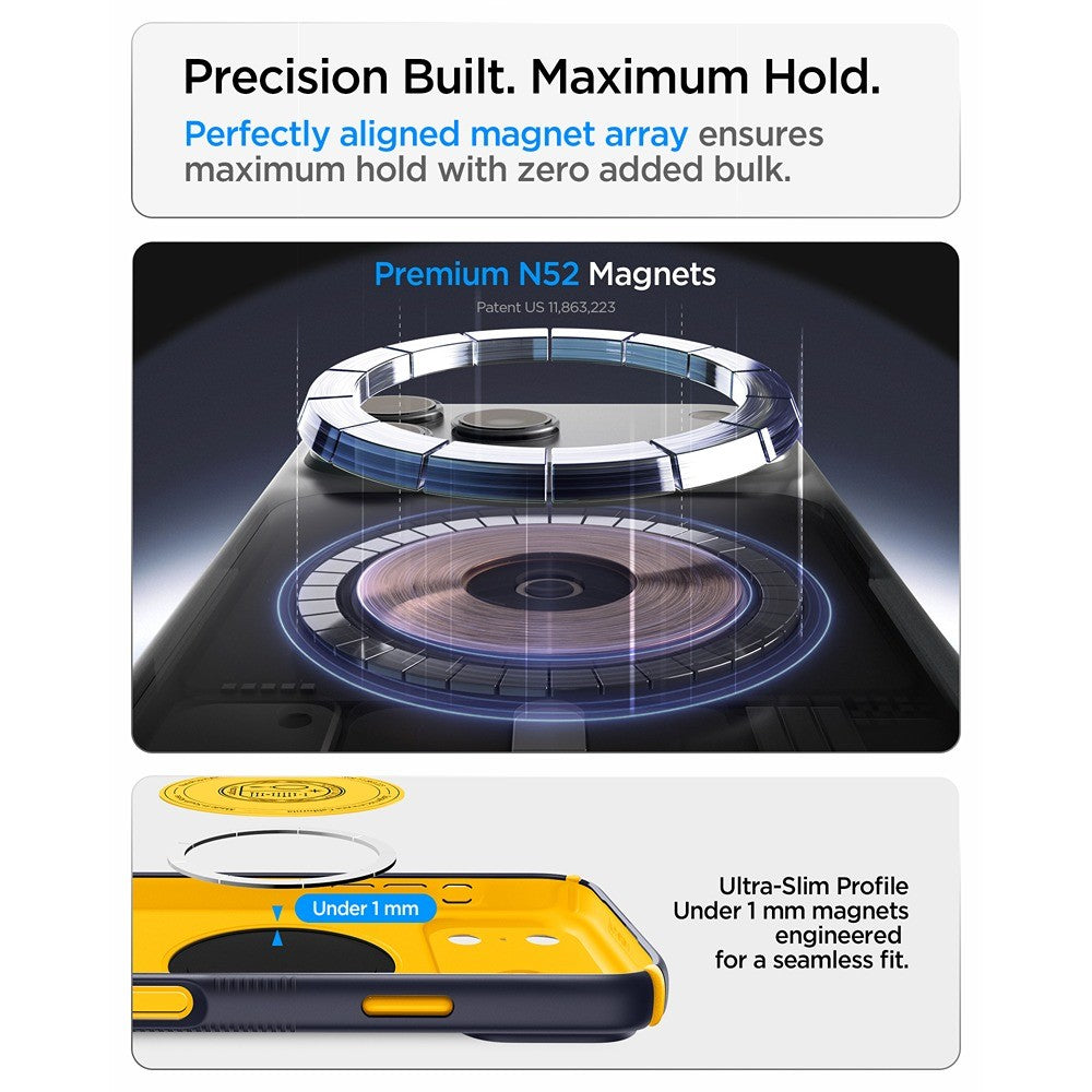 Spigen iPhone 17 Pro/iPhone 18 Pro Deksel Nano Pop Hybrid MagFit Blueberry Navy