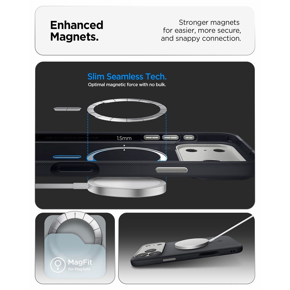 Spigen iPhone 17 Pro/iPhone 18 Pro Deksel Nano Pop MagFit Black Sesame