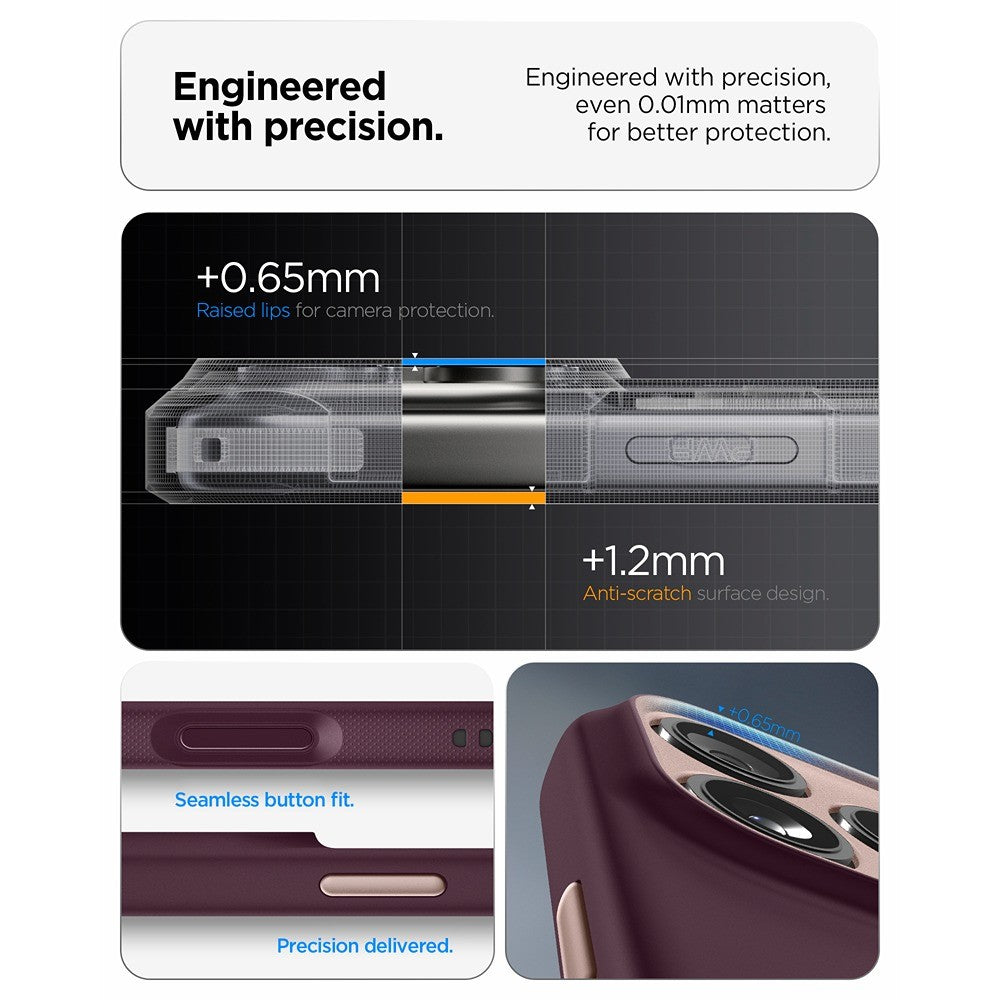 Spigen iPhone 17 Pro/iPhone 18 Pro Deksel Nano Pop MagFit Burgundy Bean