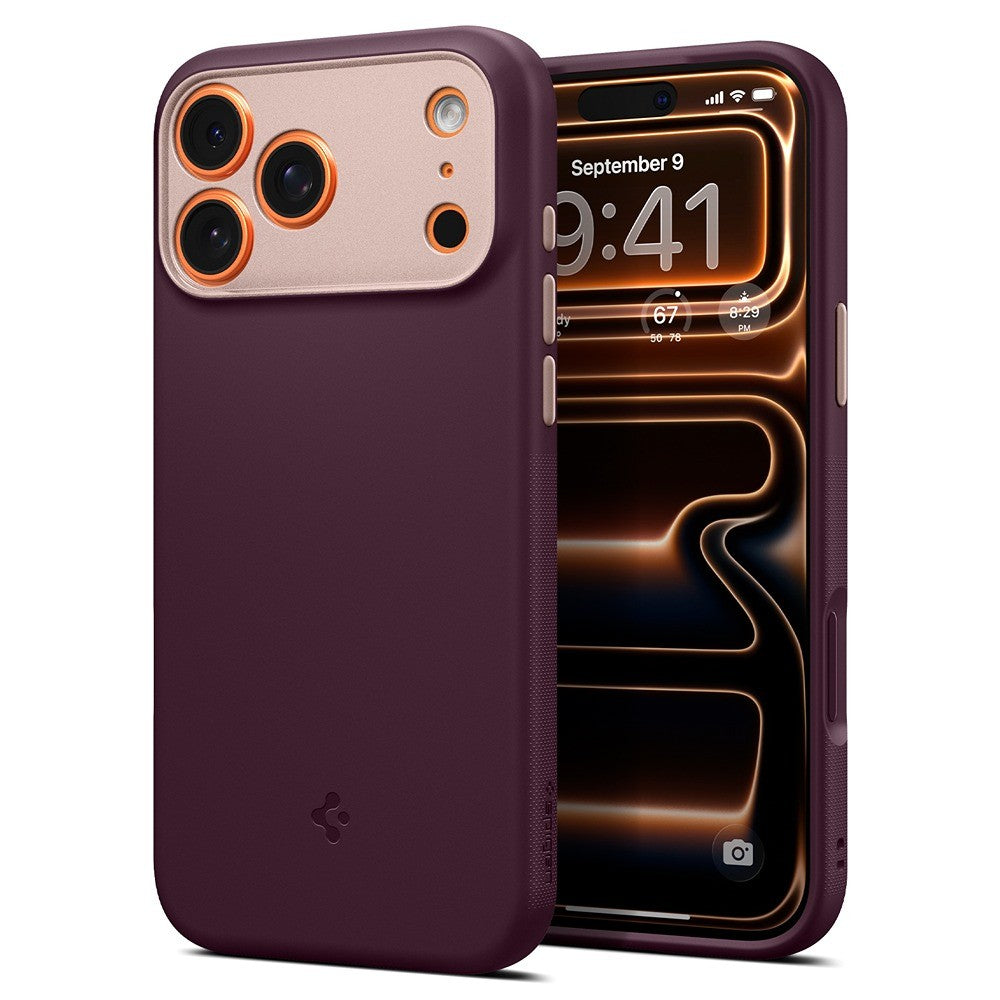 Spigen iPhone 17 Pro/iPhone 18 Pro Deksel Nano Pop MagFit Burgundy Bean