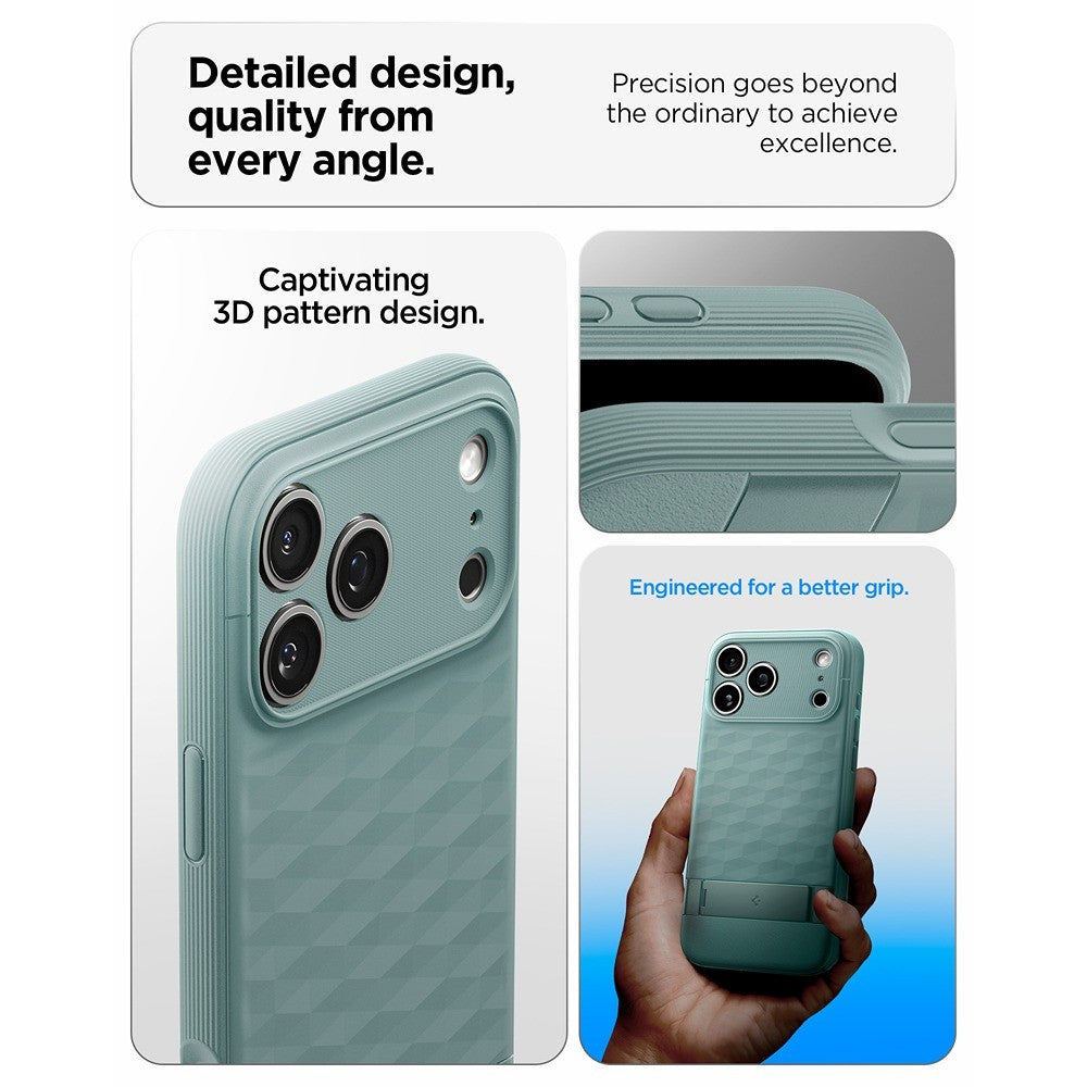 Spigen iPhone 17 Pro/iPhone 18 Pro Deksel Parallax S MagFit salviegrønn