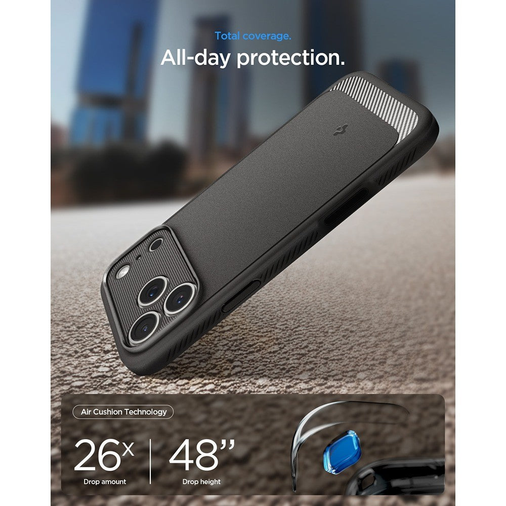 Spigen iPhone 17 Pro/iPhone 18 Pro Deksel Rugged Armor MagFit Grå