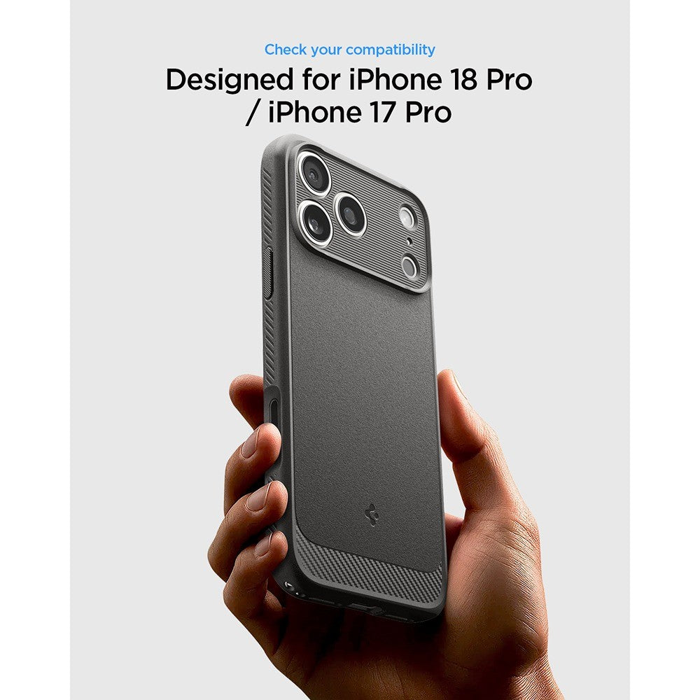 Spigen iPhone 17 Pro/iPhone 18 Pro Deksel Rugged Armor MagFit Grå