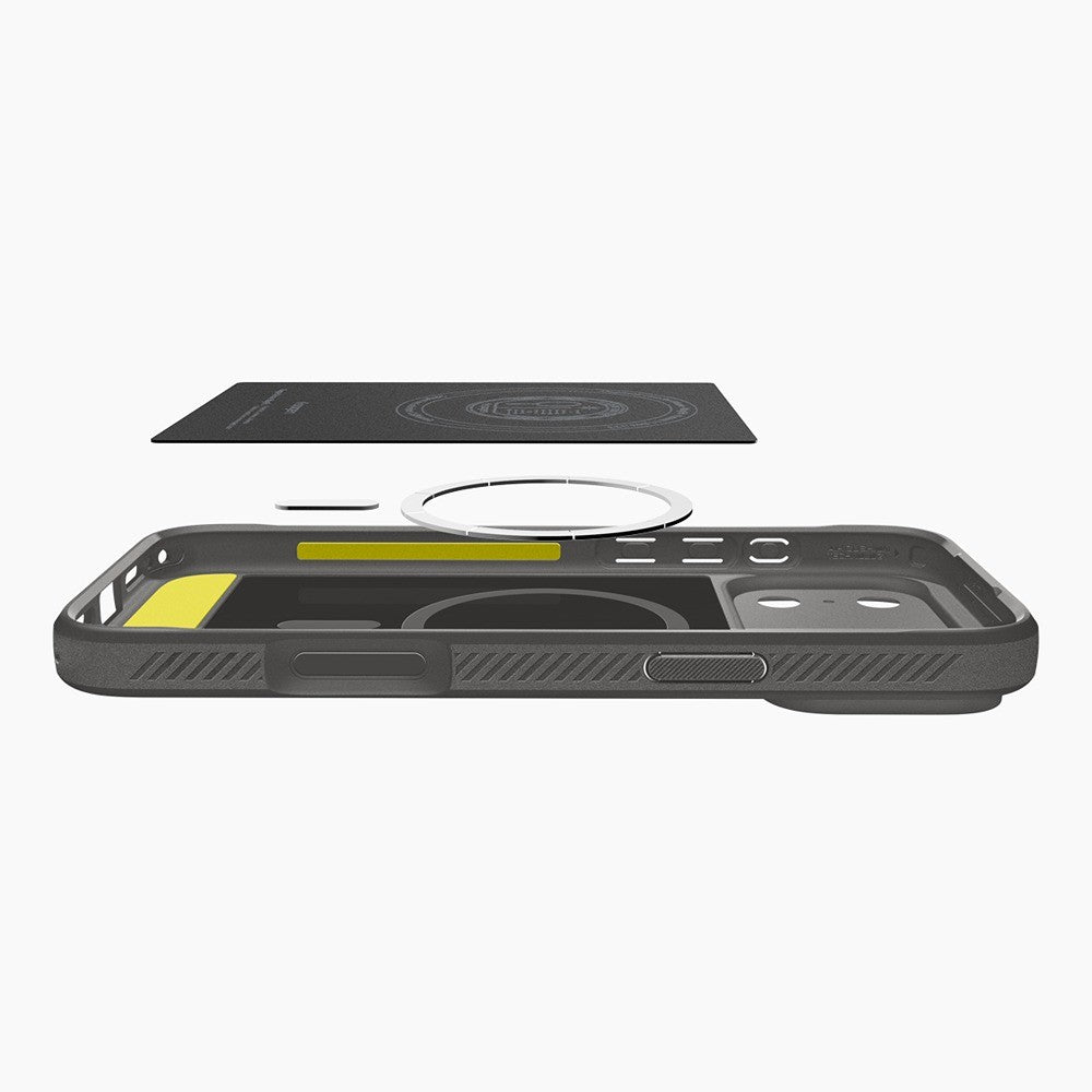 Spigen iPhone 17 Pro/iPhone 18 Pro Deksel Rugged Armor MagFit Grå