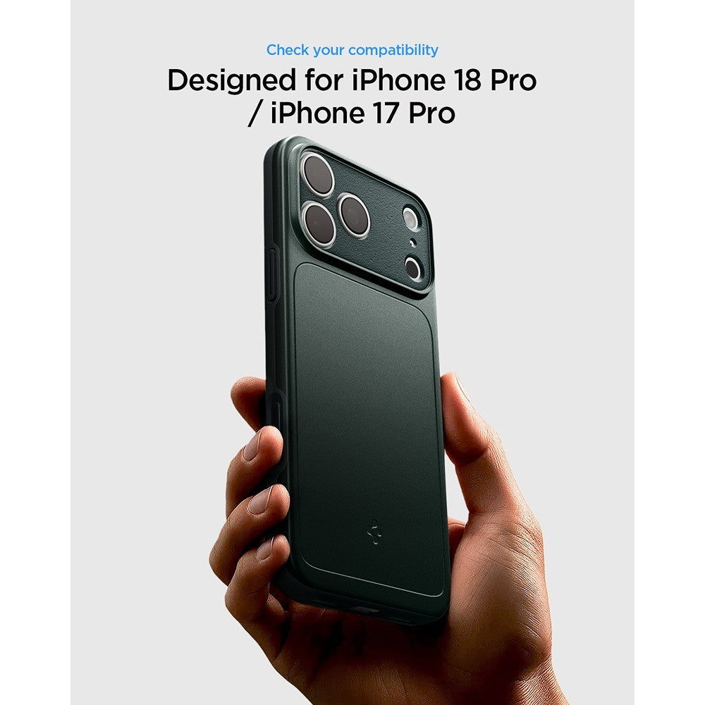 Spigen iPhone 17 Pro/iPhone 18 Pro Deksel Thin Fit MagFit Abyss Green