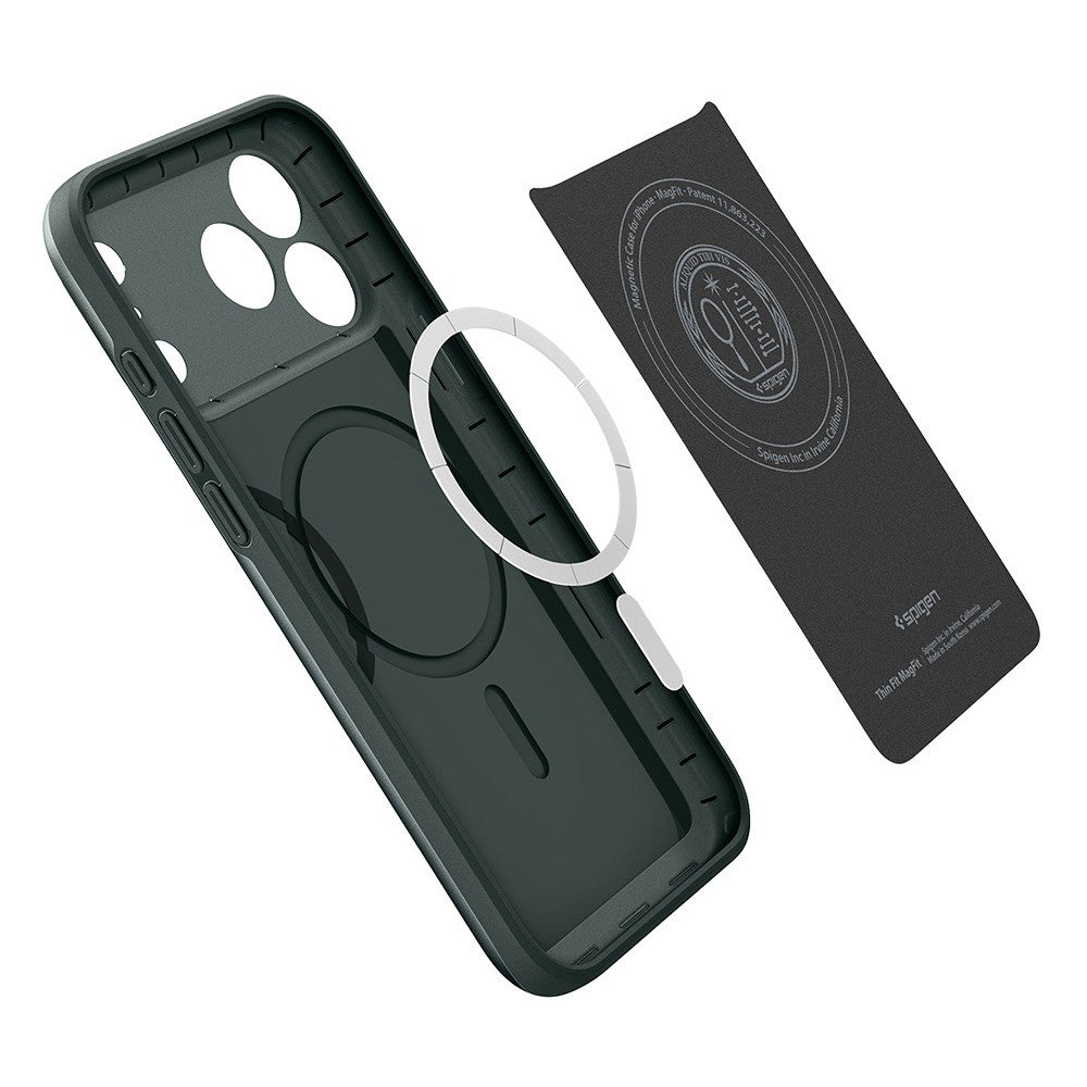 Spigen iPhone 17 Pro/iPhone 18 Pro Deksel Thin Fit MagFit Abyss Green