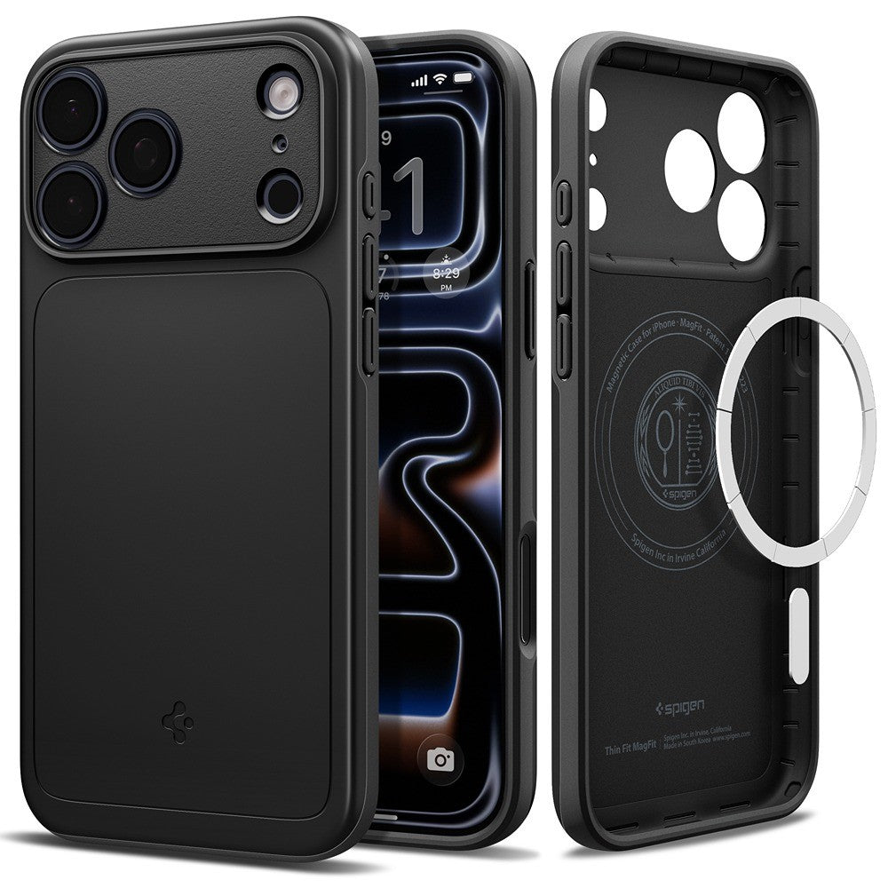 Spigen iPhone 17 Pro/iPhone 18 Pro Deksel Thin Fit MagFit Svart