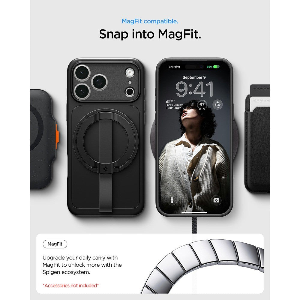 Spigen iPhone 17 Pro/iPhone 18 Pro Deksel Thin Fit MagFit Svart