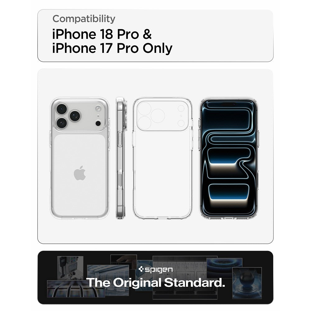 Spigen iPhone 17 Pro/iPhone 18 Pro Deksel Ultra Hybrid Crystal Clear