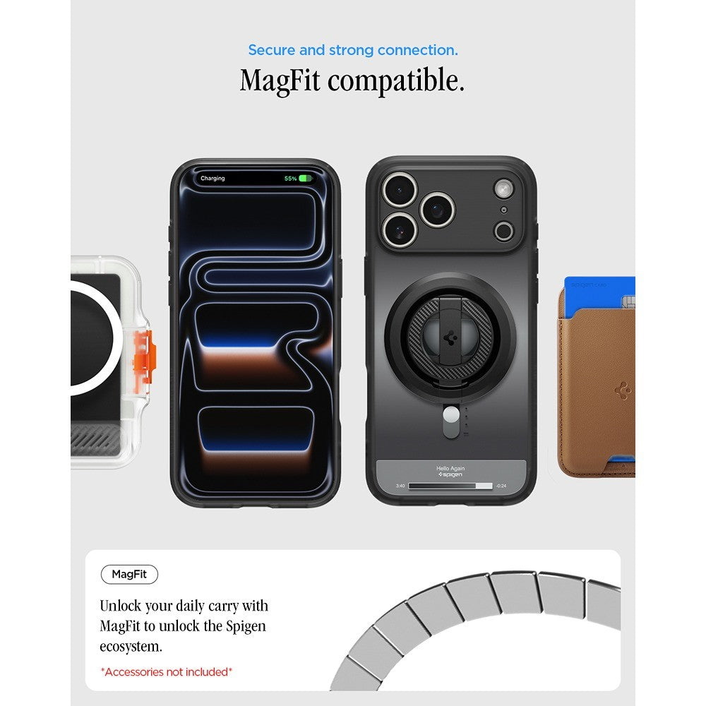 Spigen iPhone 17 Pro/iPhone 18 Pro Deksel Ultra Hybrid MagFit Classic Svart