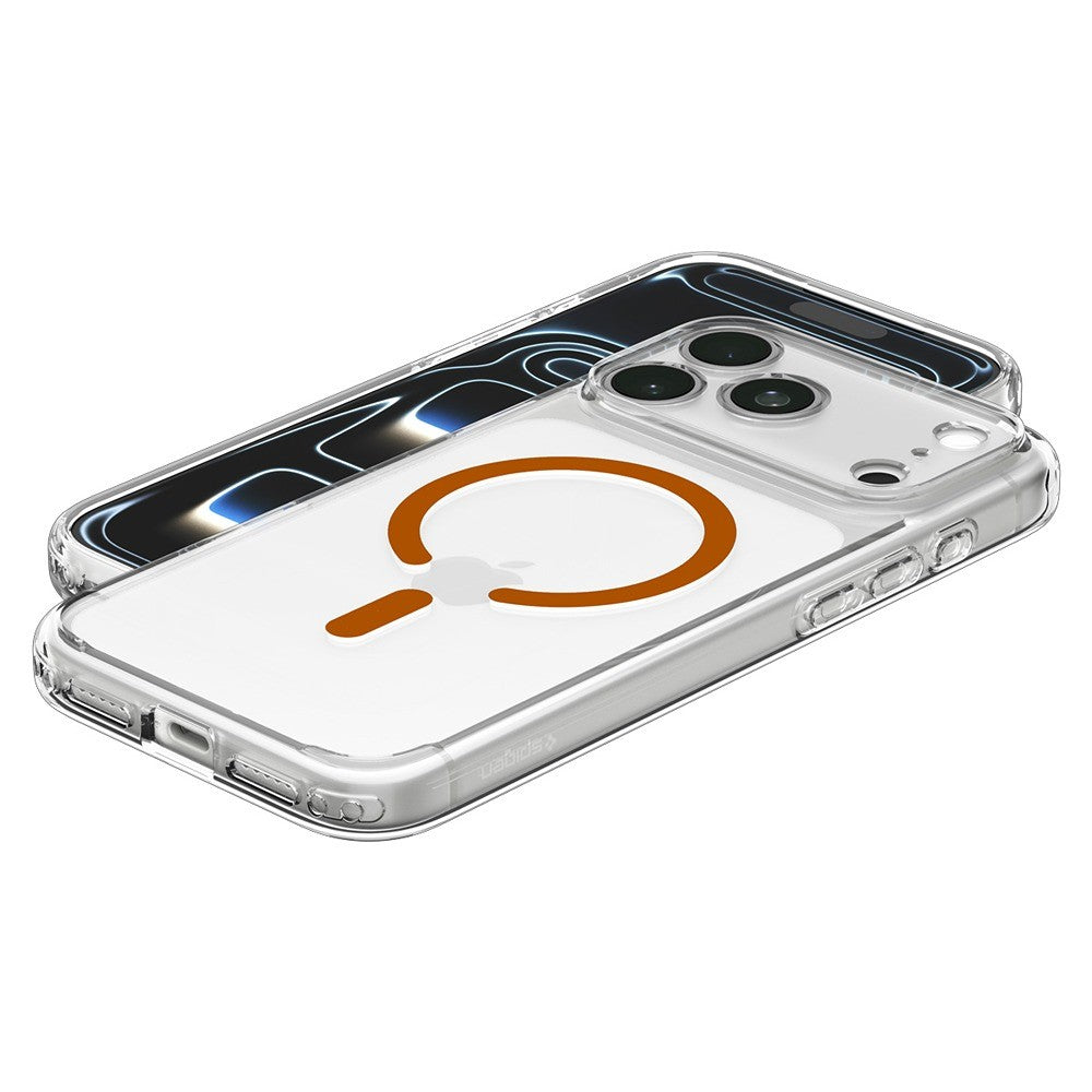 Spigen iPhone 17 Pro/iPhone 18 Pro Deksel Ultra Hybrid MagFit Clear Oransje