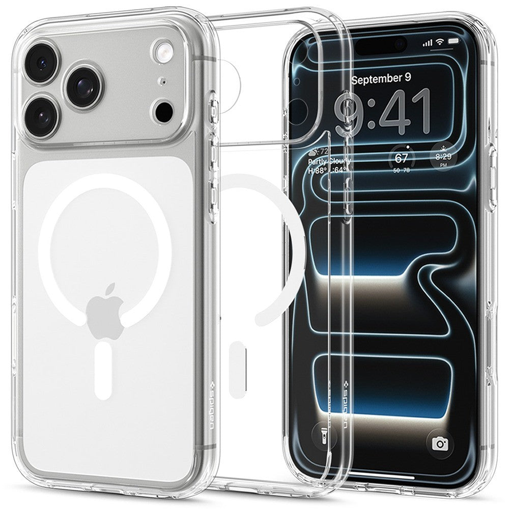 Spigen iPhone 17 Pro/iPhone 18 Pro Deksel Ultra Hybrid MagFit Clear White