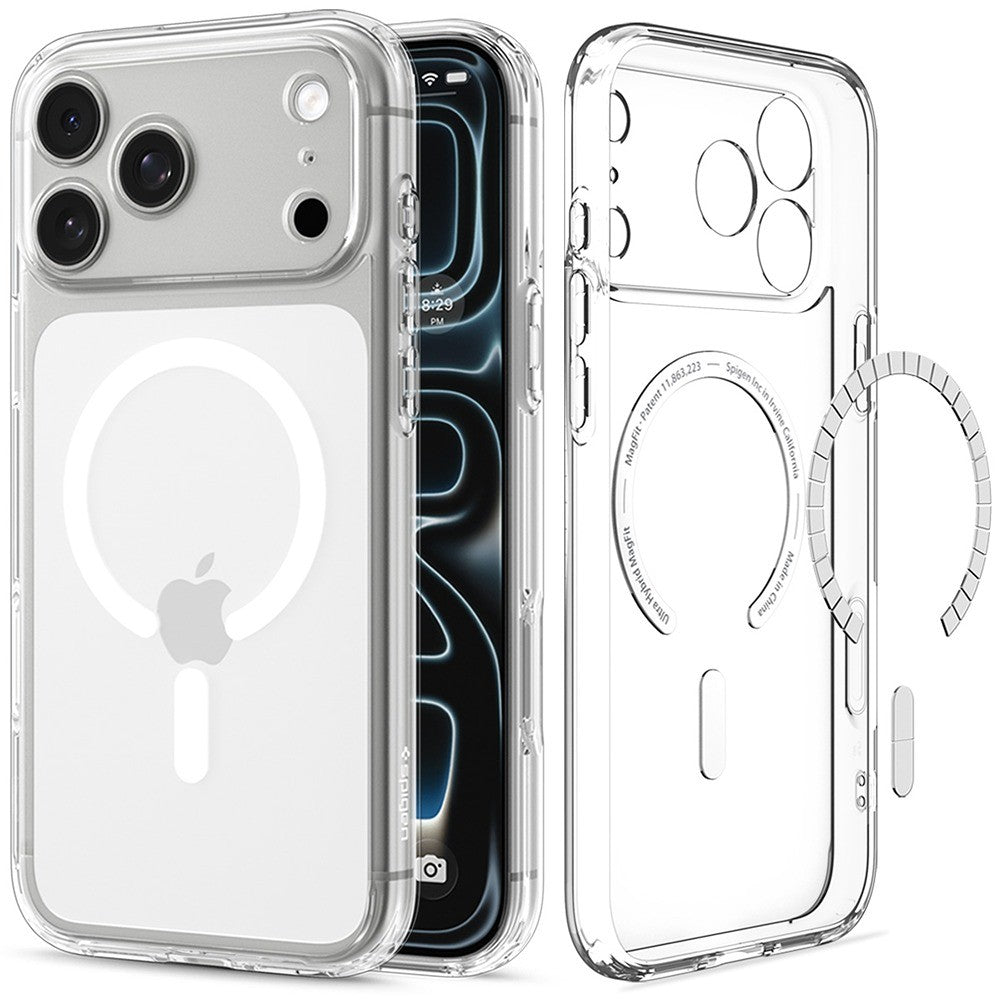 Spigen iPhone 17 Pro/iPhone 18 Pro Deksel Ultra Hybrid MagFit Clear White
