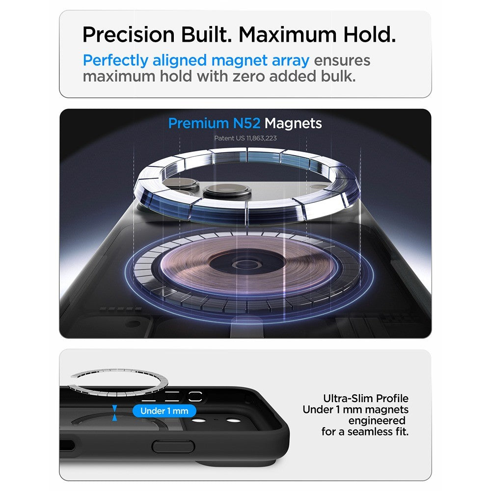 Spigen iPhone 17 Pro/iPhone 18 Pro Deksel Ultra Hybrid MagFit Frost Black