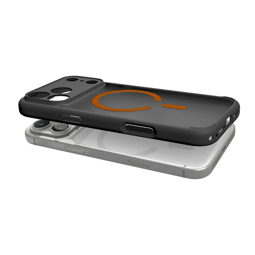 Spigen iPhone 17 Pro/iPhone 18 Pro Deksel Ultra Hybrid MagFit Frost Black Oransje