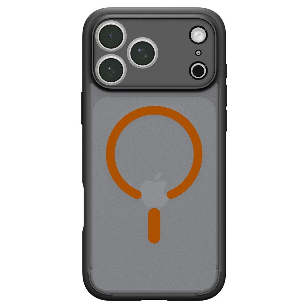 Spigen iPhone 17 Pro/iPhone 18 Pro Deksel Ultra Hybrid MagFit Frost Black Oransje
