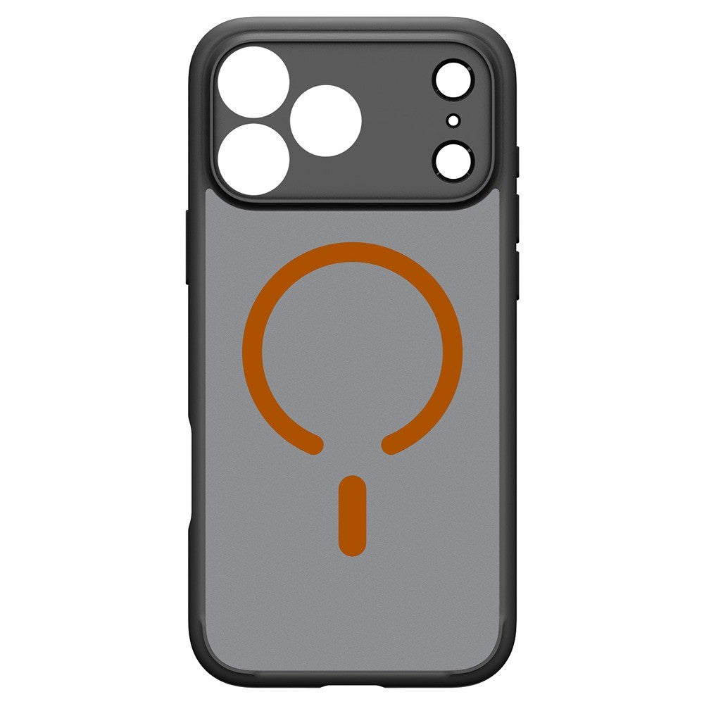 Spigen iPhone 17 Pro/iPhone 18 Pro Deksel Ultra Hybrid MagFit Frost Black Oransje