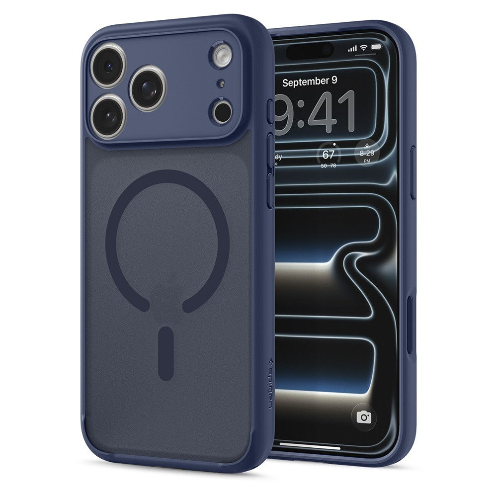 Spigen iPhone 17 Pro/iPhone 18 Pro Deksel Ultra Hybrid MagFit frost-mørkeblå