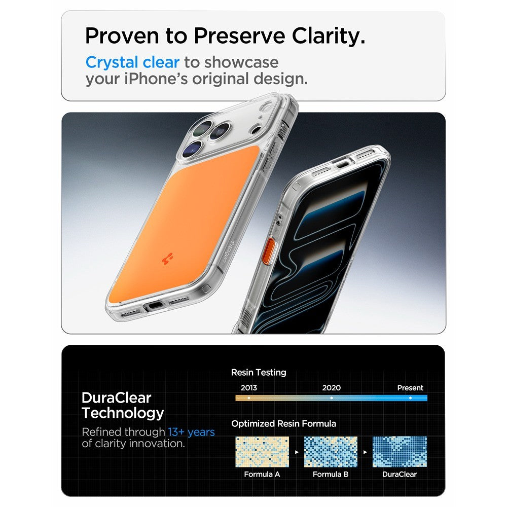 Spigen iPhone 17 Pro/iPhone 18 Pro Deksel Ultra Hybrid T MagFit Glossy Oransje