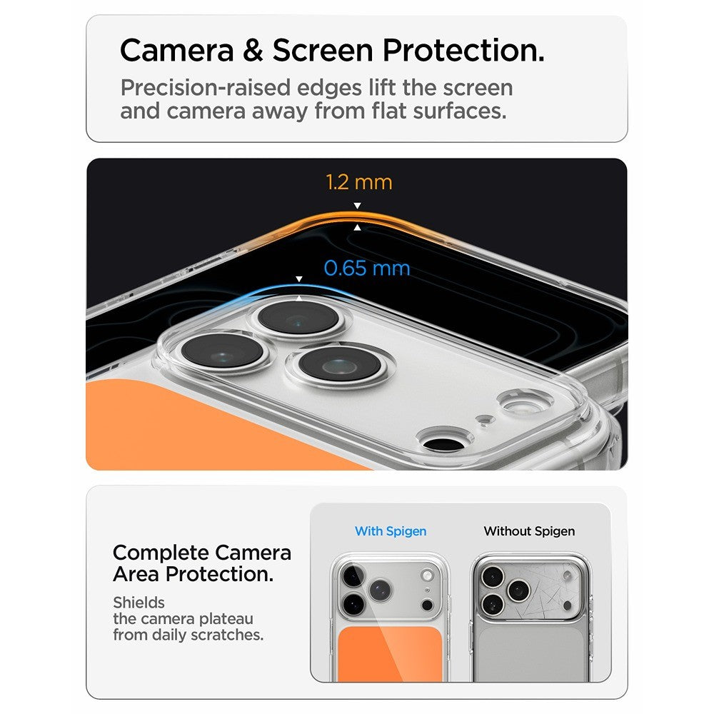 Spigen iPhone 17 Pro/iPhone 18 Pro Deksel Ultra Hybrid T MagFit Glossy Oransje