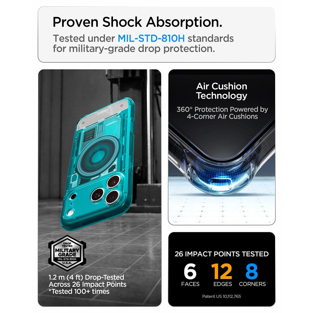 Spigen iPhone 17 Pro Max/iPhone 18 Pro Max Deksel Classic C1 MagFit Bondi-blå