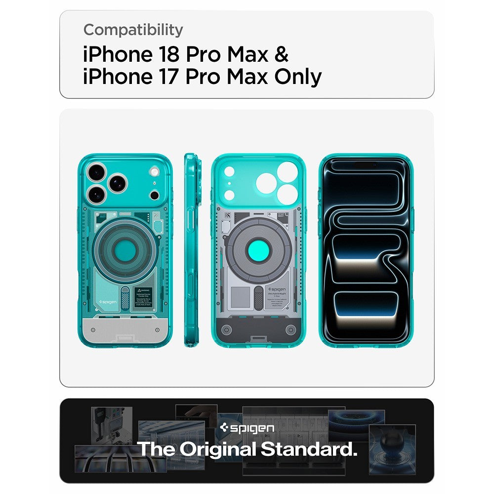 Spigen iPhone 17 Pro Max/iPhone 18 Pro Max Deksel Classic C1 MagFit Bondi-blå