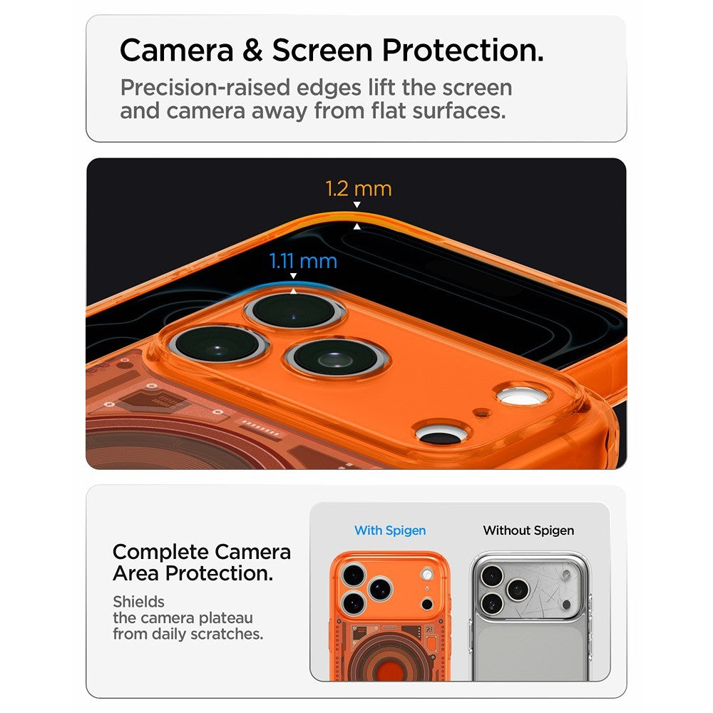 Spigen iPhone 17 Pro Max/iPhone 18 Pro Max Deksel Classic C1 MagFit mandarin