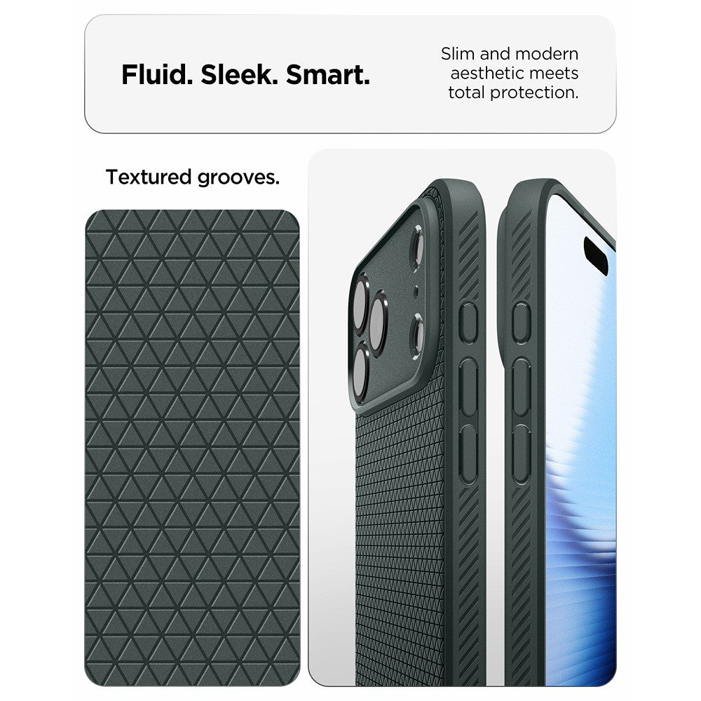 Spigen iPhone 17 Pro Max/iPhone 18 Pro Max Deksel Liquid Air Abyss Green