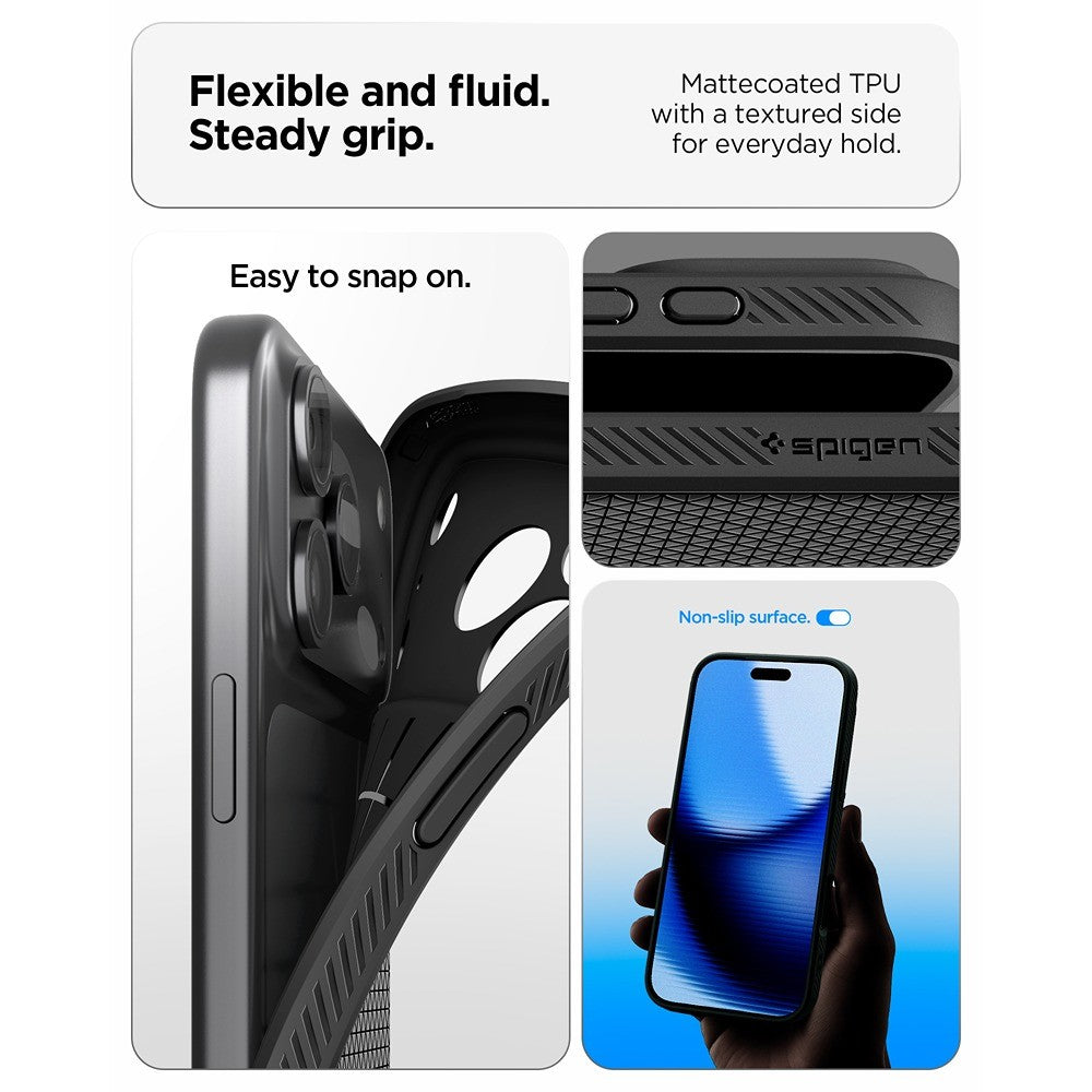 Spigen iPhone 17 Pro Max/iPhone 18 Pro Max Deksel Liquid Air Matte Black