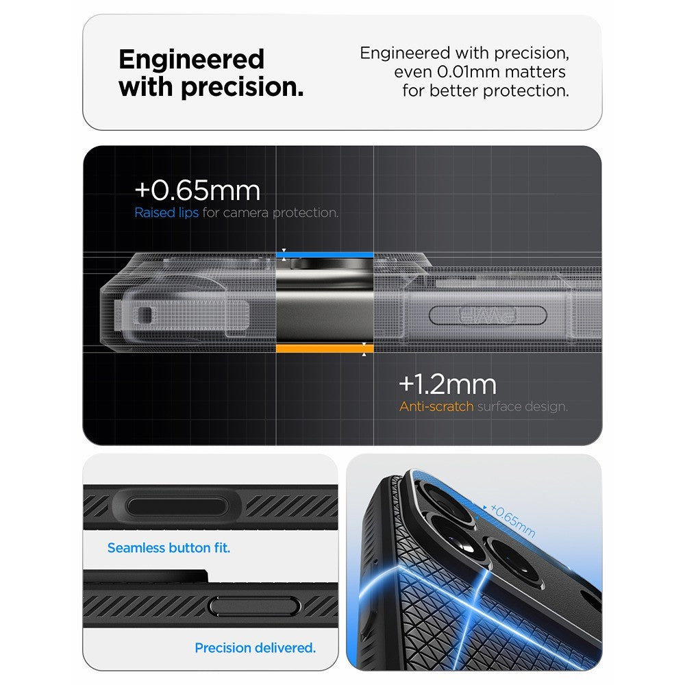 Spigen iPhone 17 Pro Max/iPhone 18 Pro Max Deksel Liquid Air Matte Black